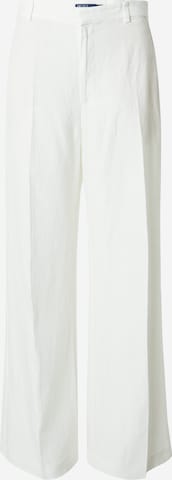 Wide Leg Pantalon à plis Polo Ralph Lauren en blanc : devant