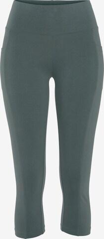 VIVANCE Skinny Workout Pants in Green: front