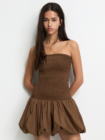 Pull&Bear Dress in Brown: front