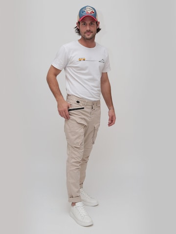 Regular Pantalon cargo 'Elias' Miracle of Denim en beige