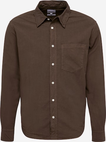 NORSE PROJECTS - Regular Fit Camisa 'Algot' em castanho: frente