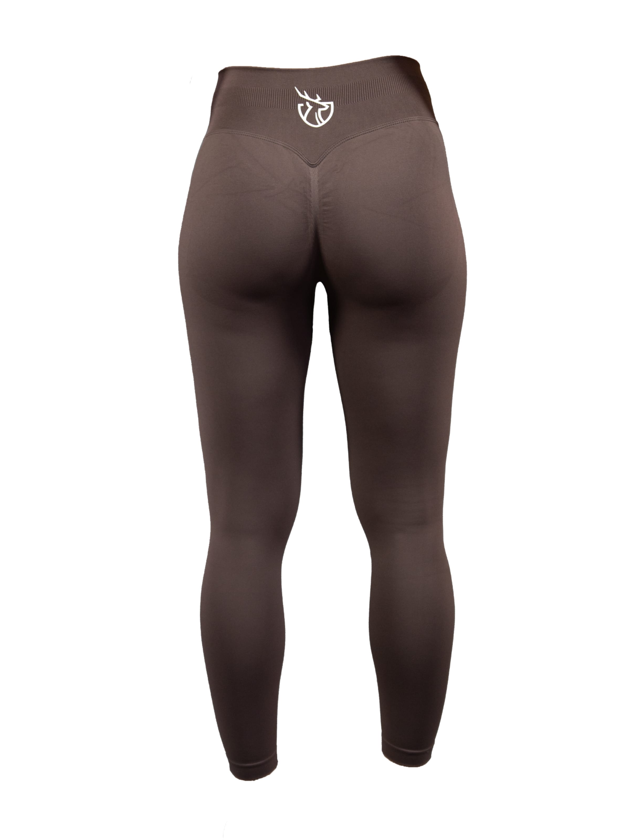 Strammer Max Performance Skinny Leggings 'Scrunch'‌‌ in Braun: Vorderseite