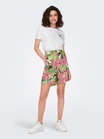 ONLY Loose fit Pleat-Front Pants 'Hallie' in Green