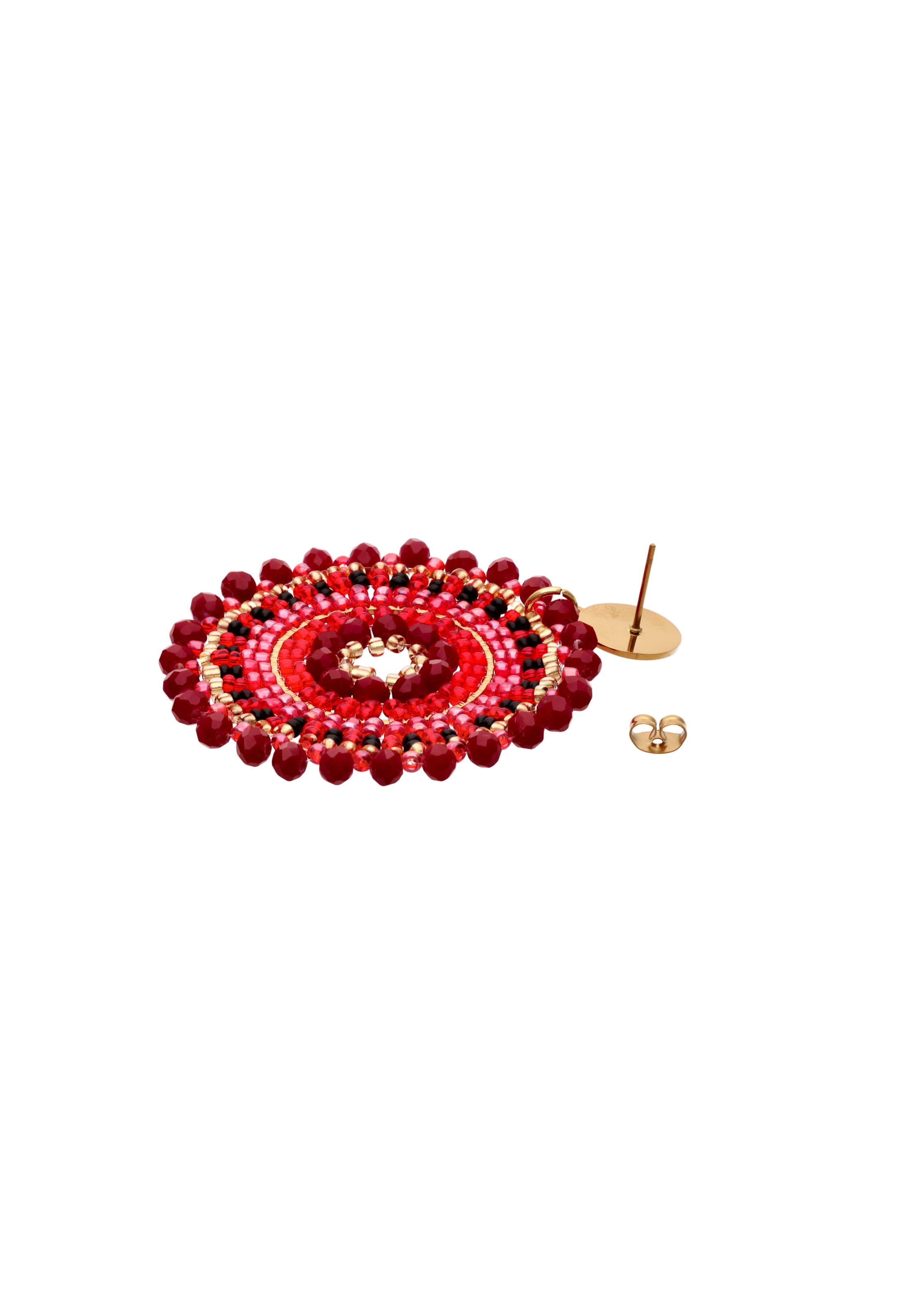 Boucles d'oreilles usha FESTIVAL en rouge