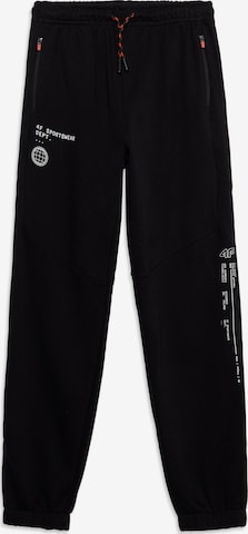 Tapered Pantaloni sportivi di 4F Junior in nero: frontale