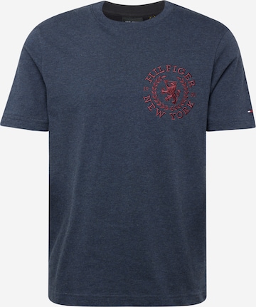 T-Shirt 'ICON CREST' TOMMY HILFIGER en bleu : devant