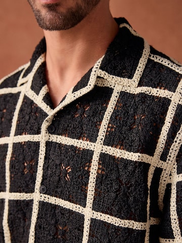 Next Regular fit Button Up Shirt in Black