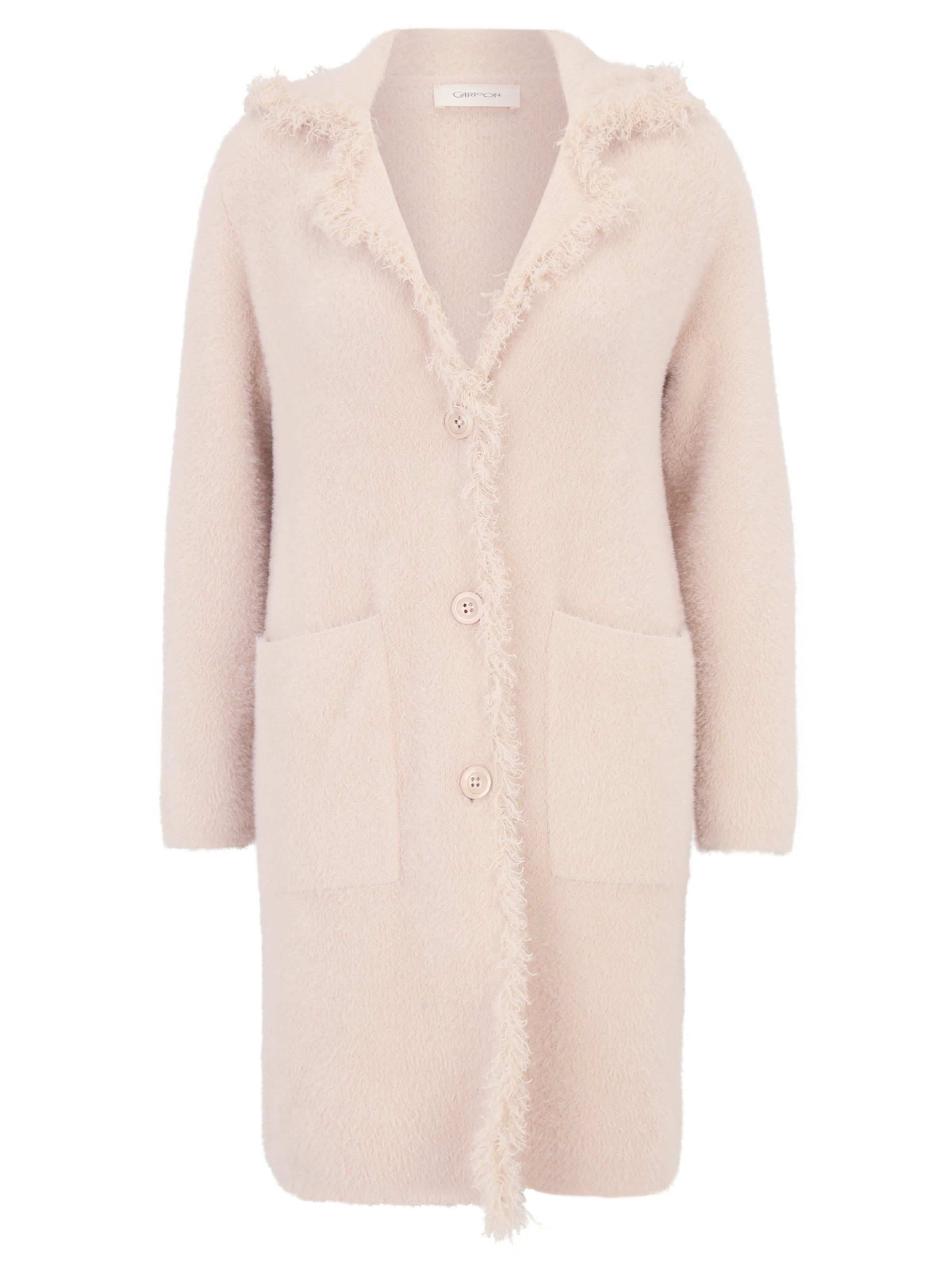 Cartoon Knit cardigan in Beige: front