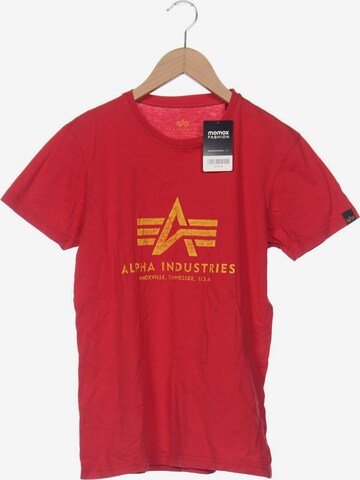 ALPHA INDUSTRIES T-Shirt S in Rot: predná strana