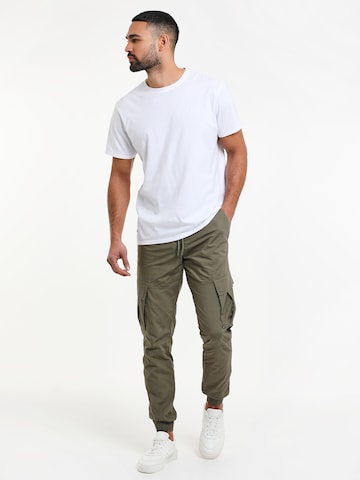 Threadbare Tapered Cargo trousers 'Prince' in Green