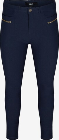 Skinny Pantalon 'JEVA' Zizzi en bleu : devant