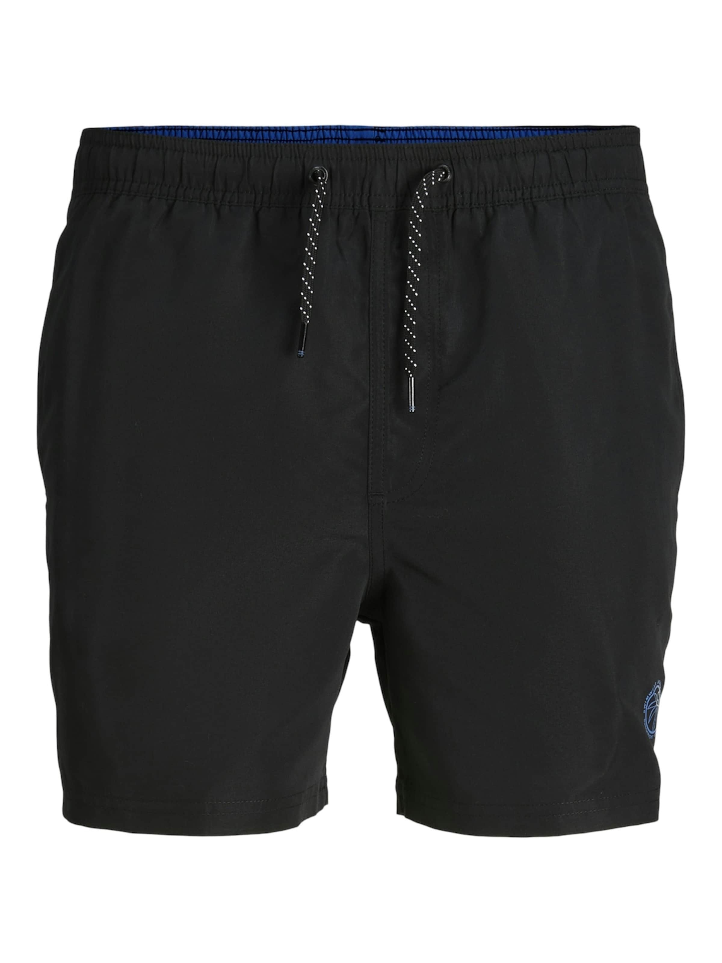 Shorts de bain 'Fiji' JACK & JONES en noir : devant