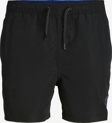 Shorts de bain 'Fiji' JACK & JONES en noir : devant