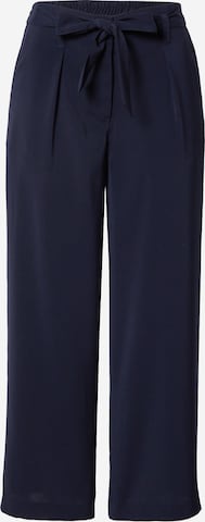 SAINT TROPEZ Wide leg Pleat-Front Pants 'Andrea' in Blue: front