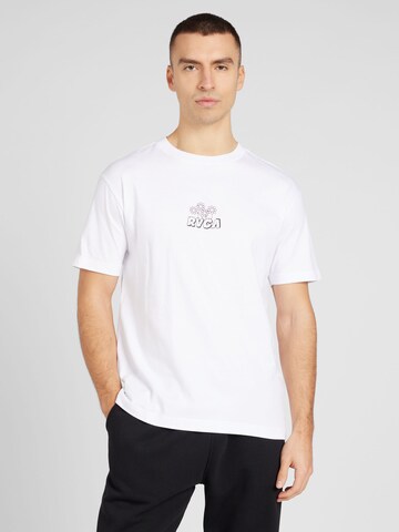 RVCA T-shirt 'GARDENER' i vit: framsida