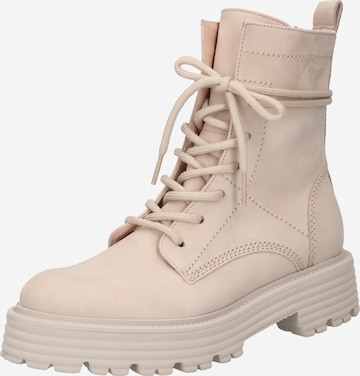 Kennel & Schmenger Lace-Up Ankle Boots 'POWER' in Beige: front
