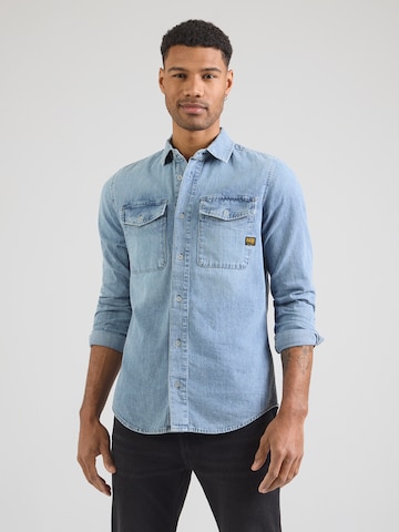 G-STAR Regular Fit Skjorte i blå: forside