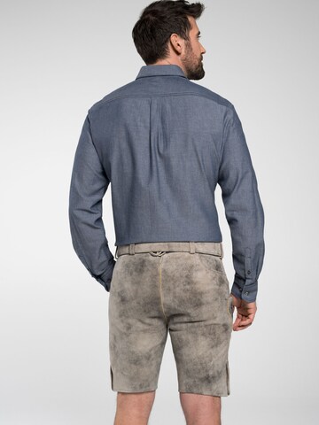 SPIETH & WENSKY Regular fit Klederdracht overhemd 'Trachtenhemd Fischach' in Blauw