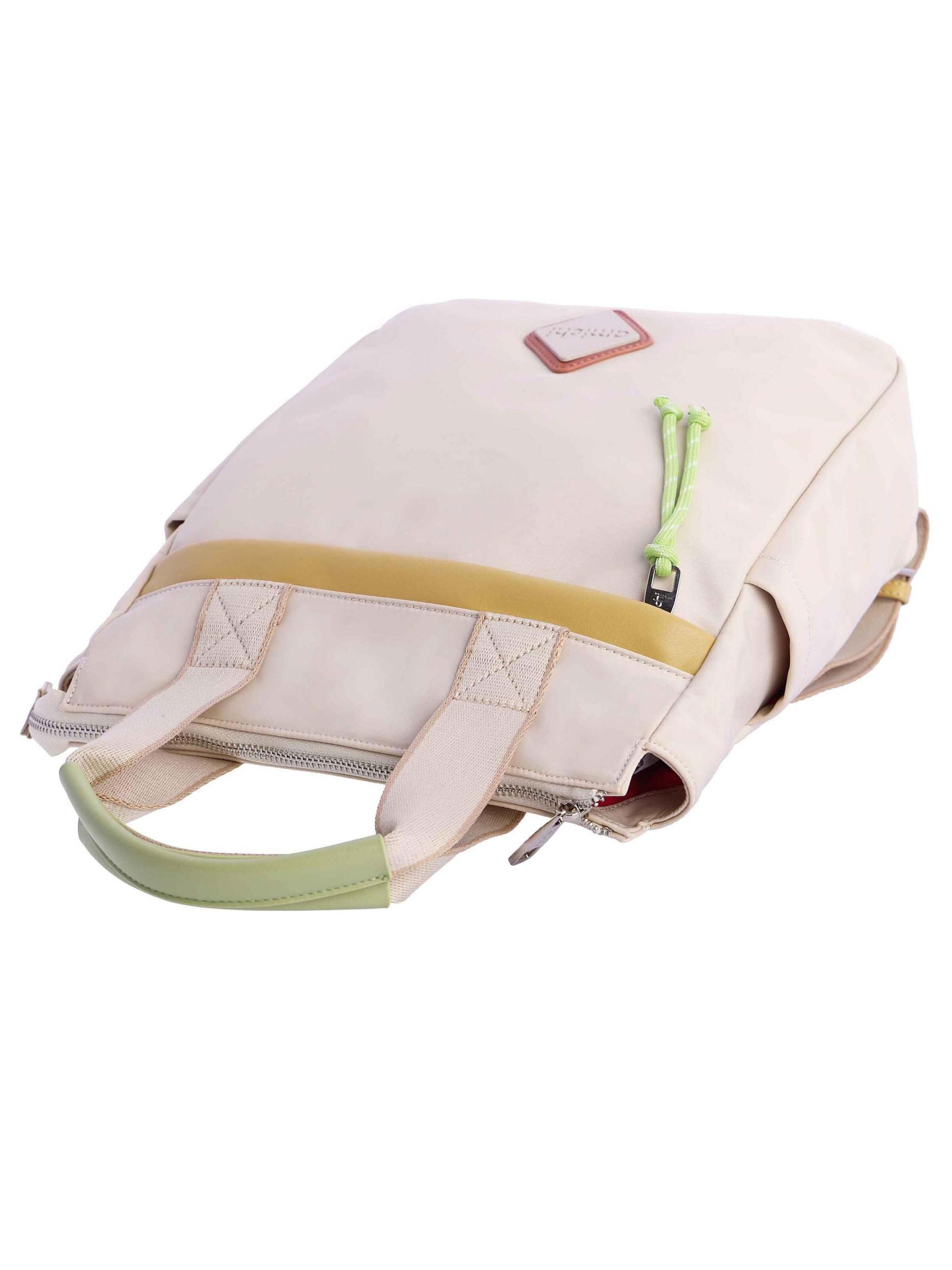 Amichi - Mochila 'Mochila para mujer Perla de nailon con cremallera' en blanco