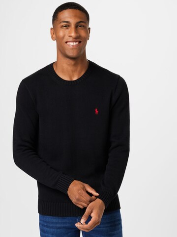 Coupe regular Pull-over Polo Ralph Lauren en noir : devant