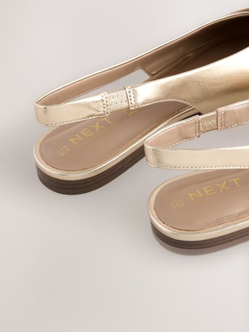 Next - Zapatos destalonado 'Forever Comfort' en oro