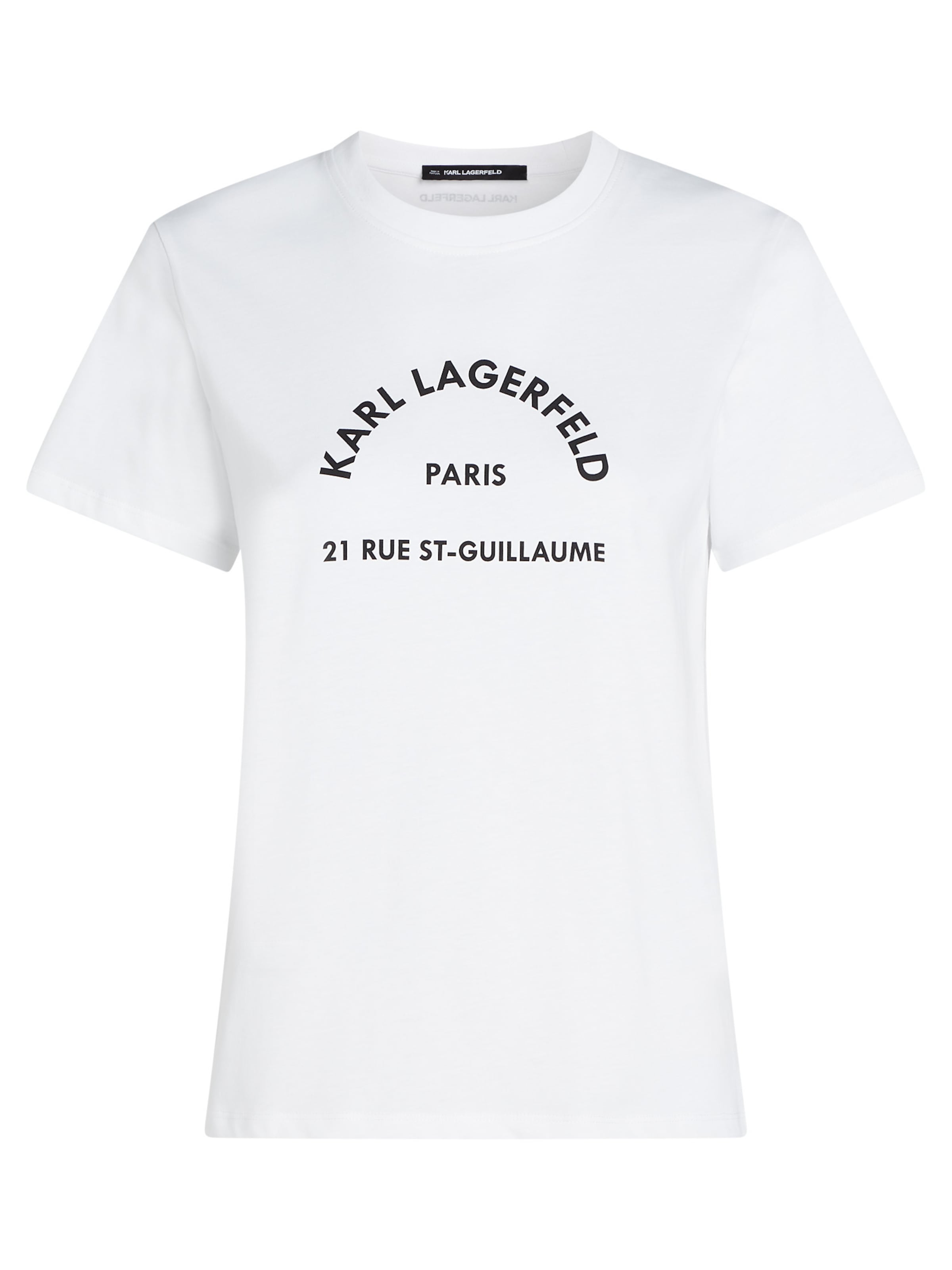 Karl Lagerfeld Tričko 'Rue St-Guillaume' - Biela: predná strana