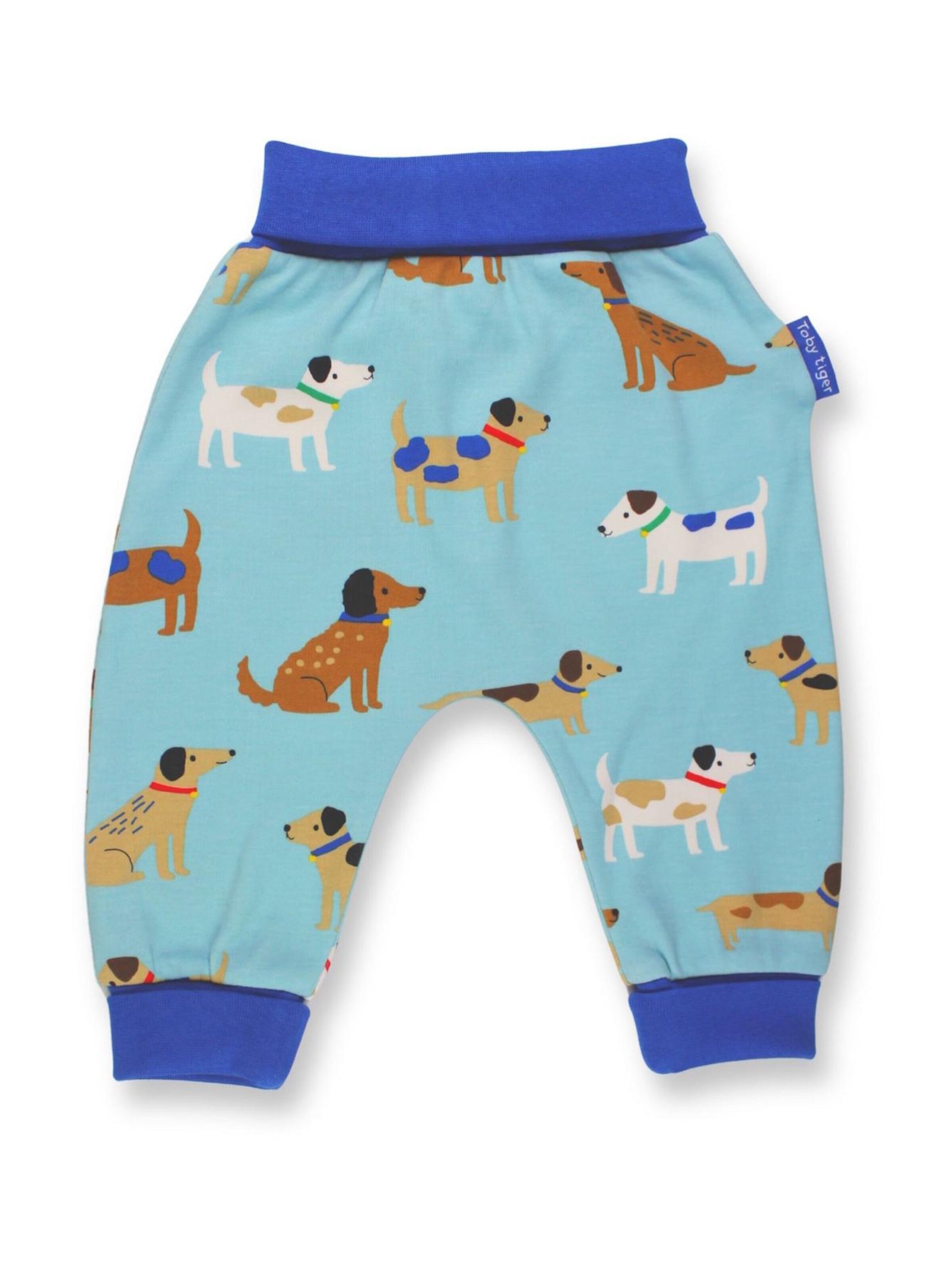 Toby Tiger Pants 'Bio-Baumwoll Kinder Schlupfhose mit Hunde-Druck' in 56 in Light blue, Item view