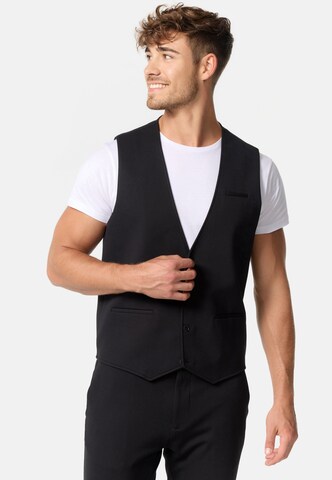 JEFF Gilet 'Ezra' in Zwart: voorkant