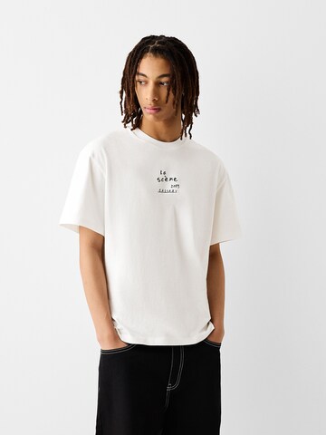 Bershka Póló - fehér: elől