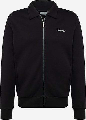 Giacca di felpa di Calvin Klein in nero: frontale
