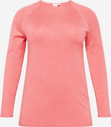 ONLY Carmakoma Sweater in Pink: front