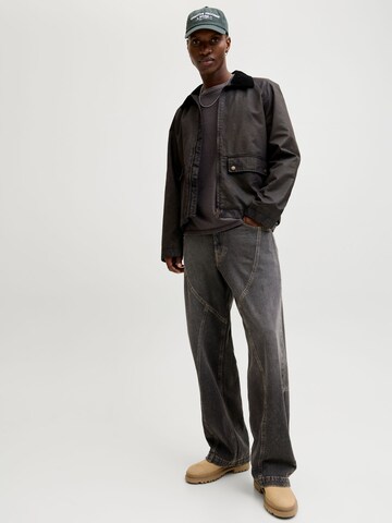 Wide Leg Jean 'JJIDAVE ONYX' JACK & JONES en noir