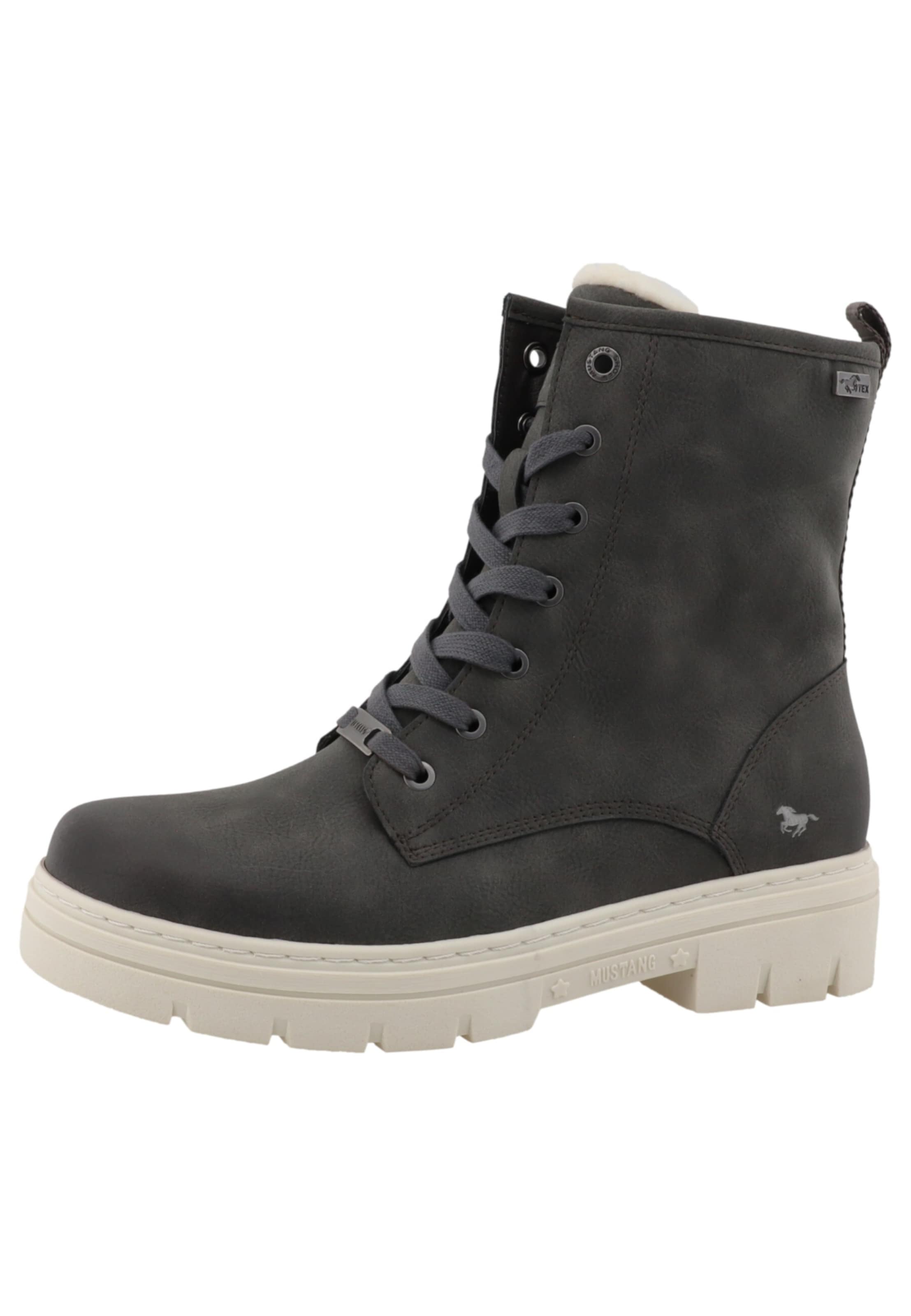 Bottines à lacets MUSTANG en gris : devant