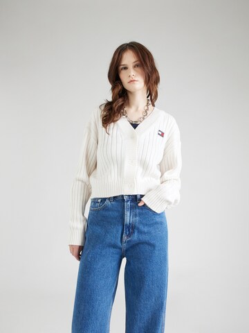 Tommy Jeans Kardigan – bílá: přední strana