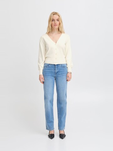 ICHI Knit Cardigan in Beige