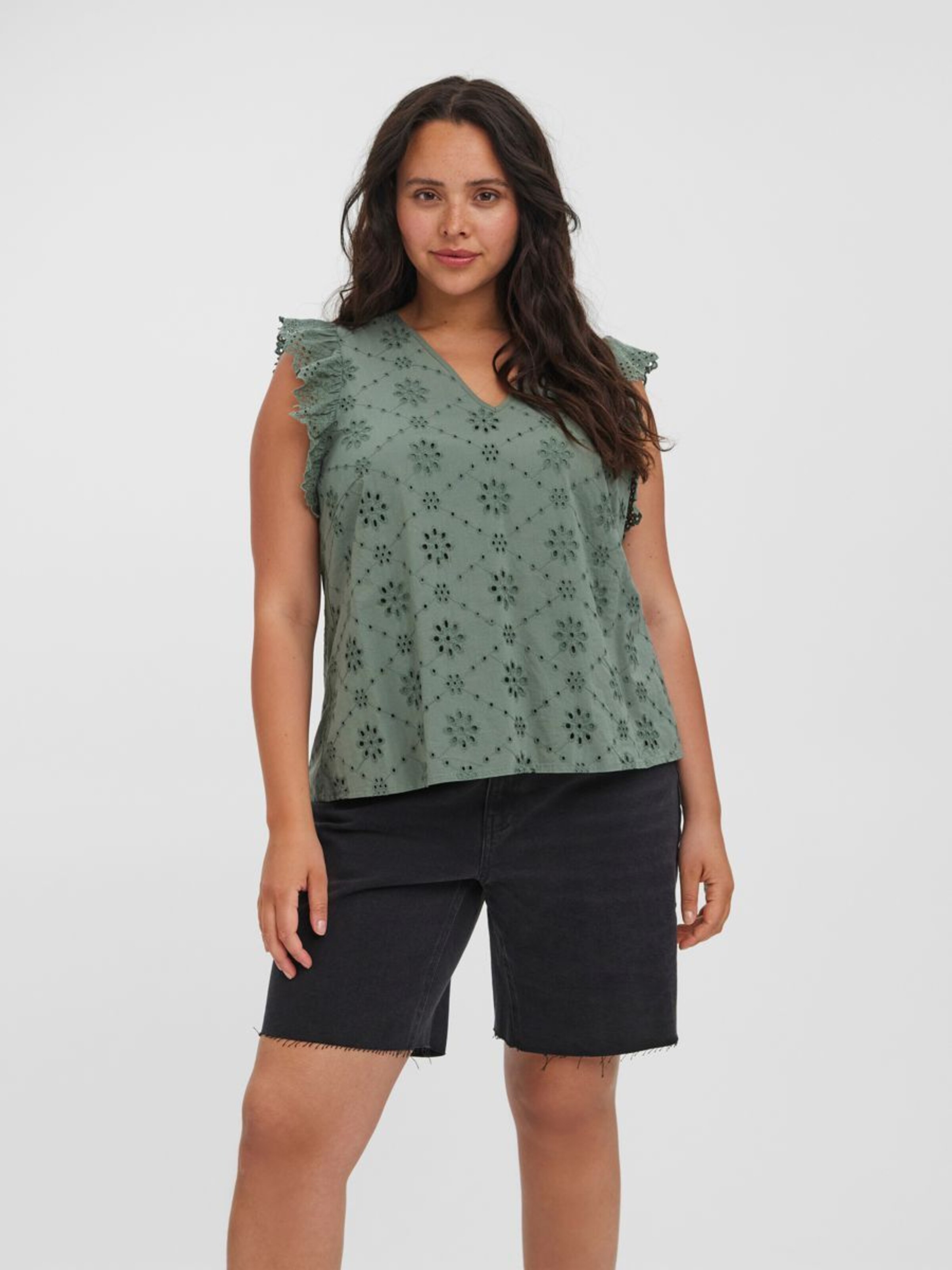 Frauen Shirts & Tops Vero Moda Curve Top in Grün - RL68039 Frauen Shirts & Tops Vero Moda Curve Top in Grün - RL68039