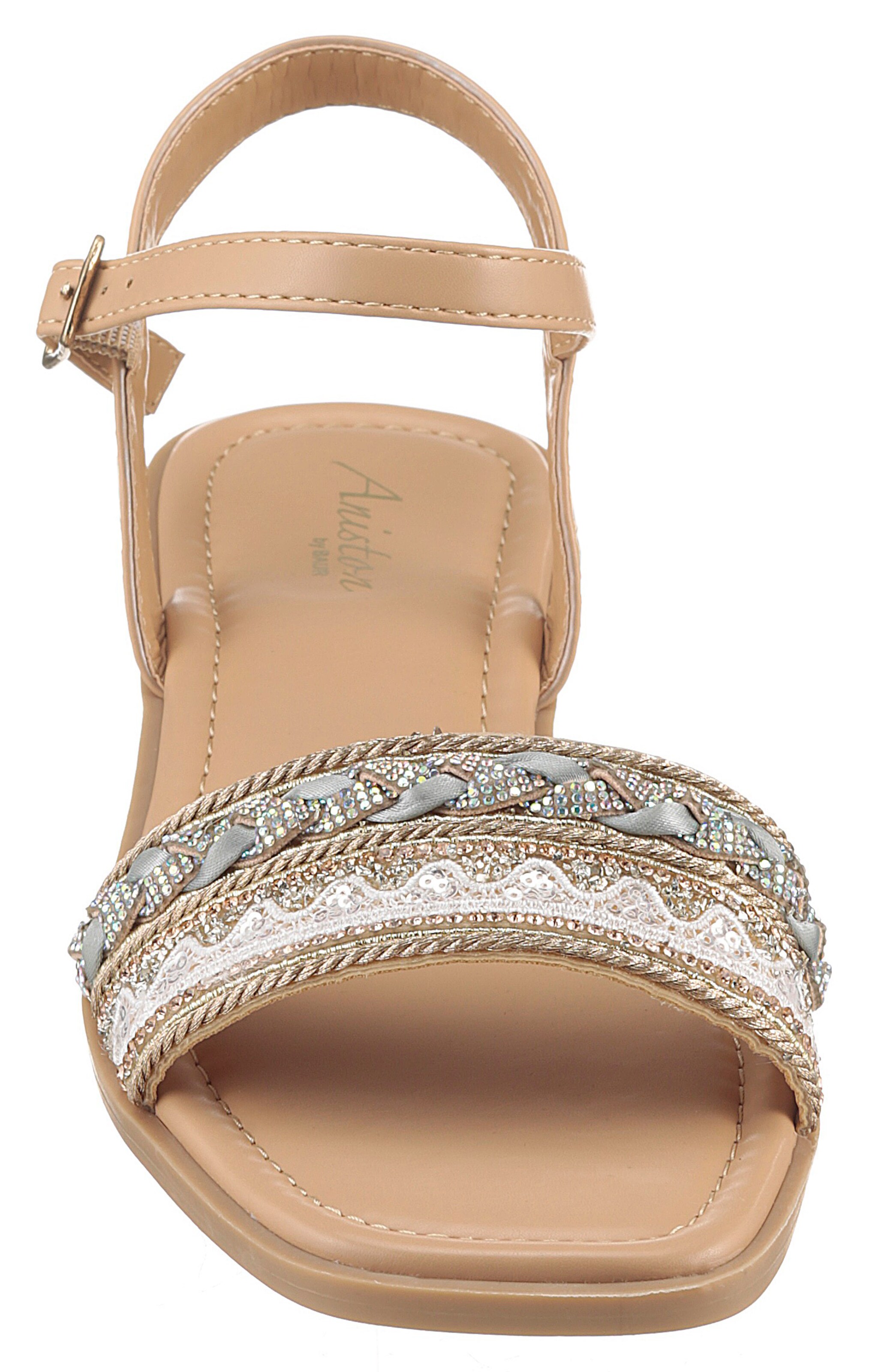 Aniston Strap Sandals in Beige