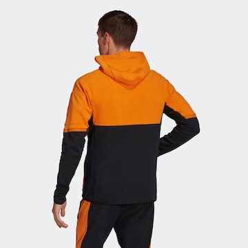 Bluză cu fermoar sport de la ADIDAS SPORTSWEAR pe portocaliu