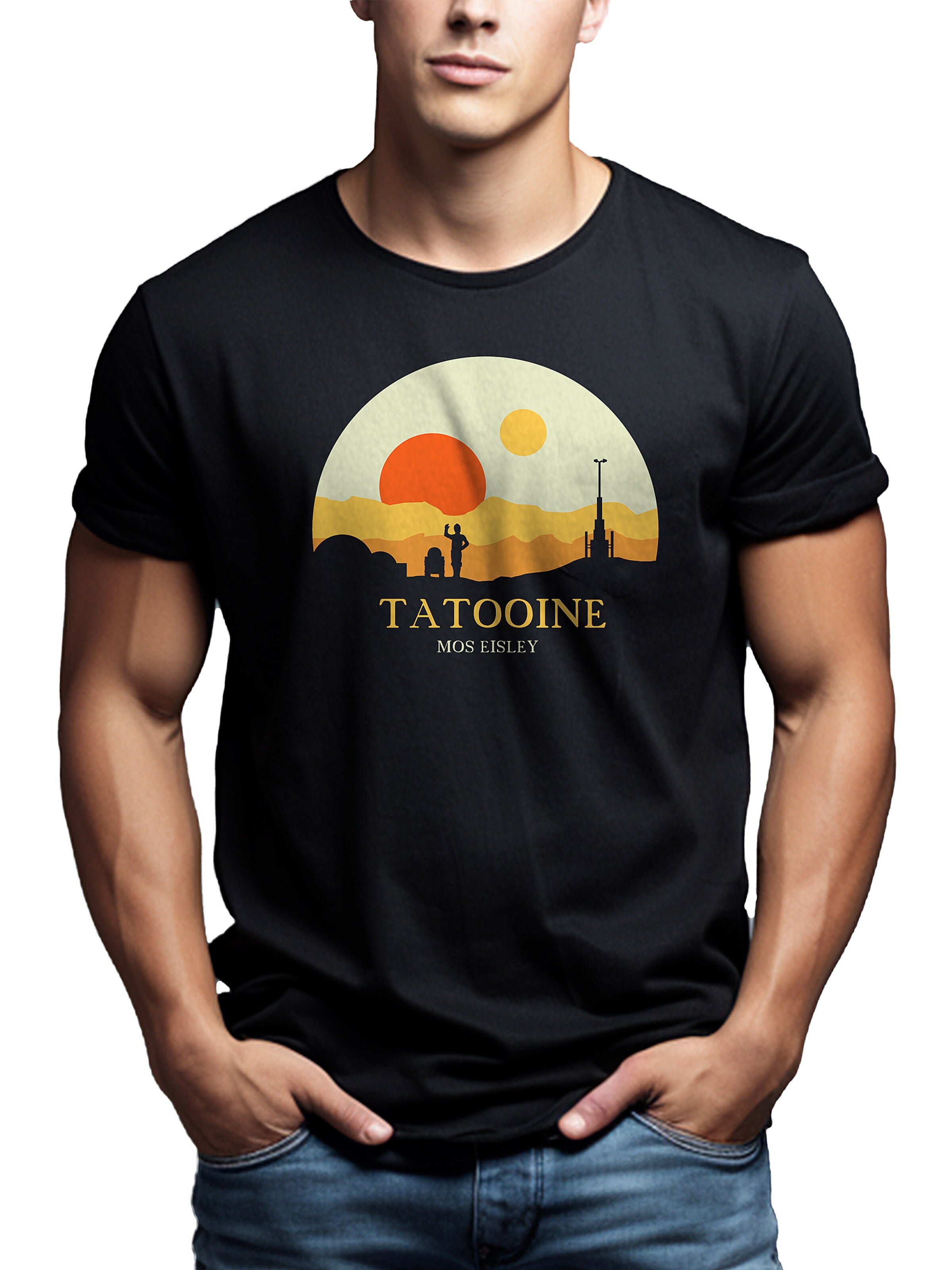 MAKAYA Shirt 'Tattoine' in Black