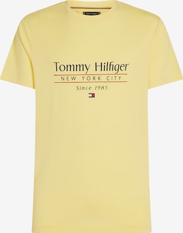T-Shirt TOMMY HILFIGER en jaune : devant