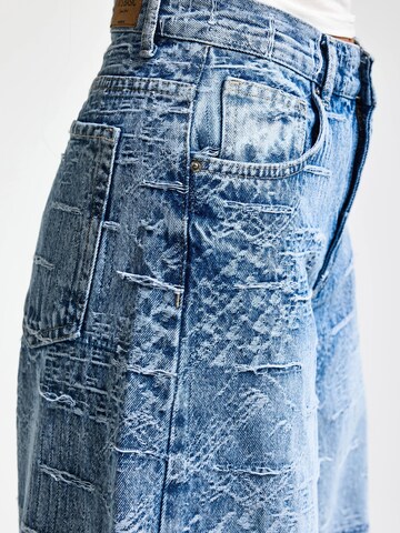 IT'S BASIC Wide leg Jeans 'Palazzo Mid Rise Jeans' in Blauw