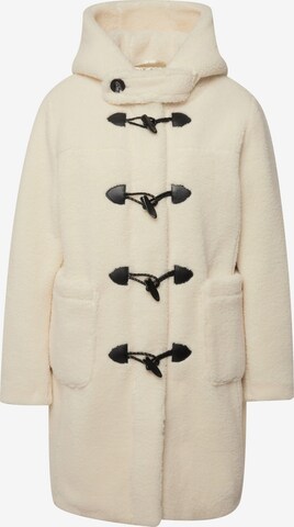 Ulla Popken Between-Seasons Coat in White: front