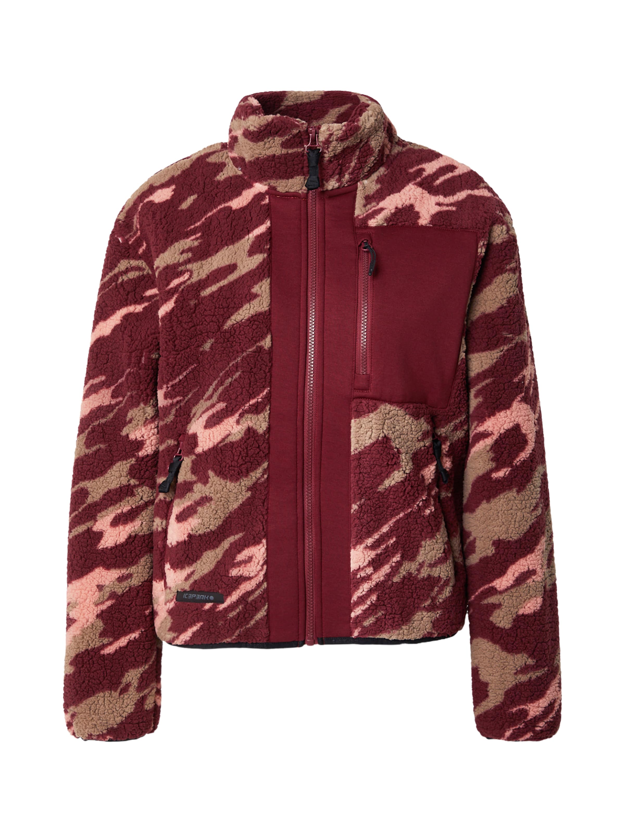 ICEPEAK Athletic fleece jacket 'AMORY' in Red: front
