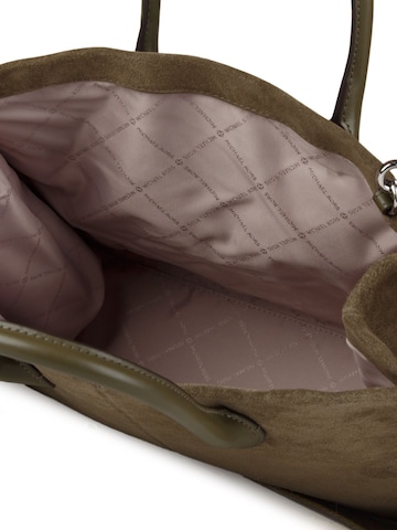Michael Kors Handtas 'Mirella Medium Suede and Faux Shearling Tote Bag' in Groen