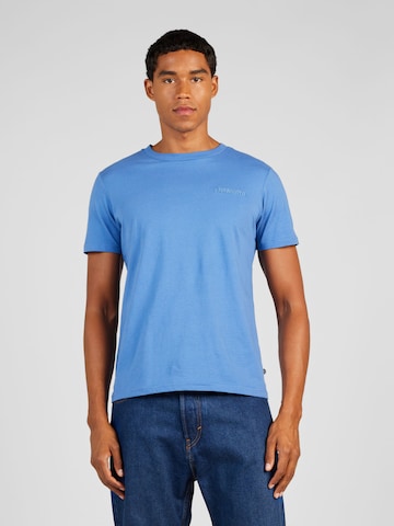 T-Shirt QS en bleu : devant