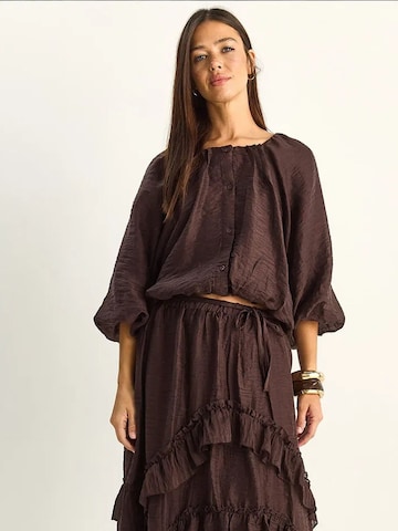 Chemisier Bianco Lucci en marron
