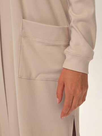 ESOTIQ - Albornoz corto 'Jersey-Hausmantel lang mit offener Front und Taschen Joyland S' en beige