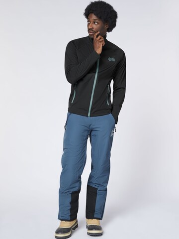 CHIEMSEE Fleece Jacket ' mit Kontrastdetails ' in Black