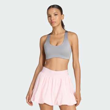ADIDAS PERFORMANCE Bustier Sport bh 'Optime' in Grijs: voorkant
