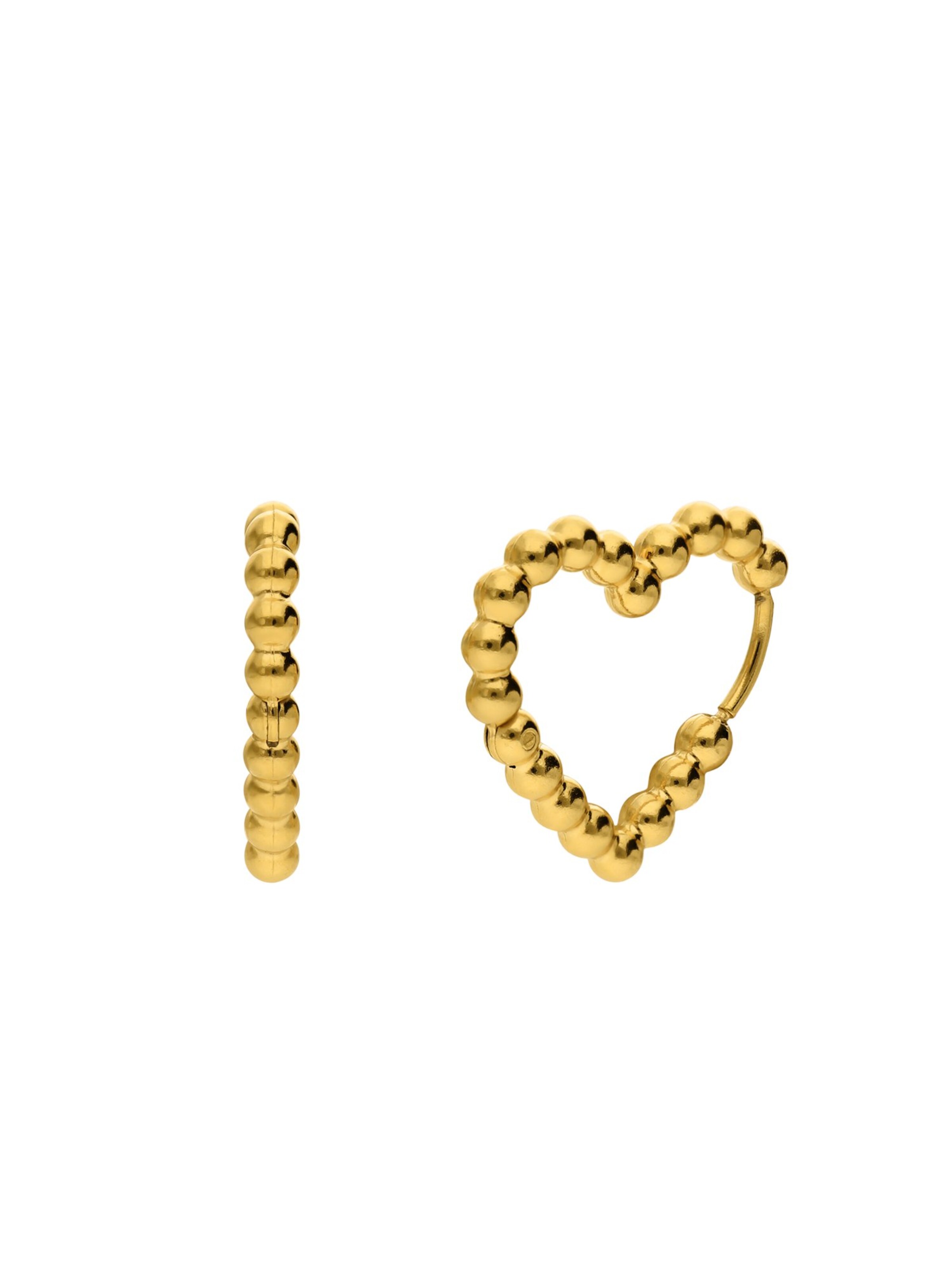 Lucardi Ohrringe in Gold: Vorderseite